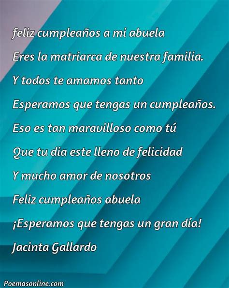 Cinco Poemas De Feliz Cumplea Os Para Mi Abuela Poemas Online