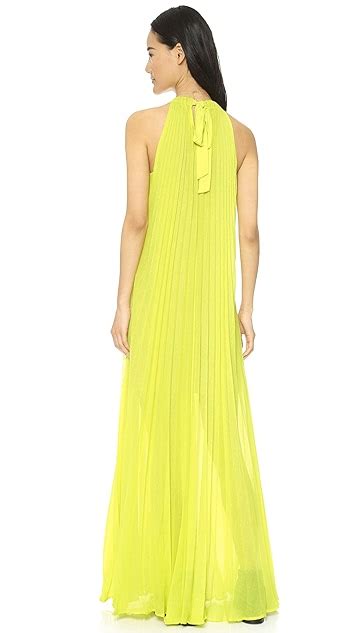 Bcbgmaxazria Meghen Pleated Halter Gown Shopbop