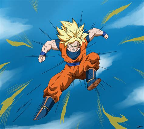 Goku Fly Back Goku Illustration Dielenmeyers