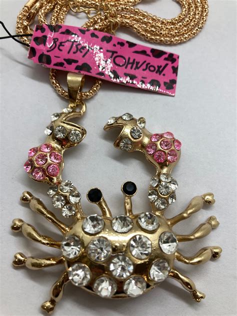 Betsey Johnson Crab Necklace Etsy