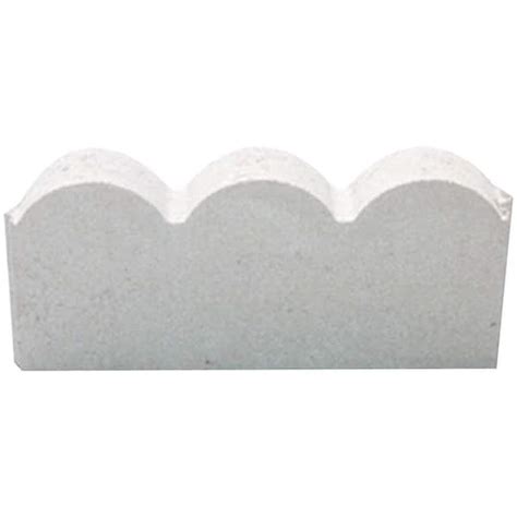 Pavestone 12 In X 2 In X 525 In Straight Scallop White Concrete Edging 74810 The Home Depot