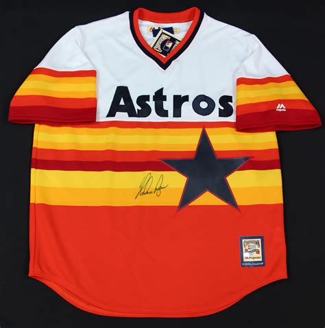 Nolan Ryan Signed Astros Throwback Jersey (TriStar Hologram) | Pristine ...