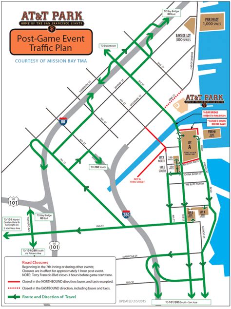 AT&T Park Parking Map - Stadium Parking Guides