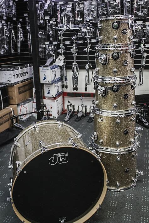 Dw Performance Series Ginger Glitter 6 Piece Drum Set Reverb