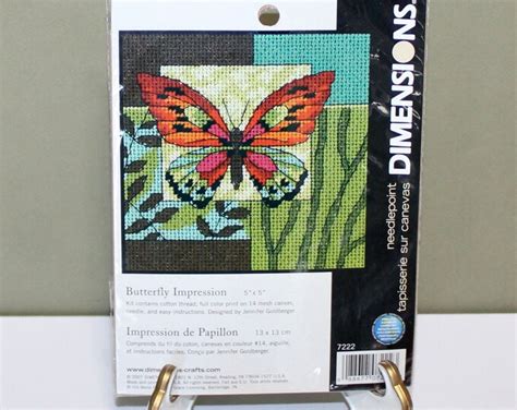 Vintage Dimensions Butterfly Impression Needlepoint Kit 7222 NIP Etsy