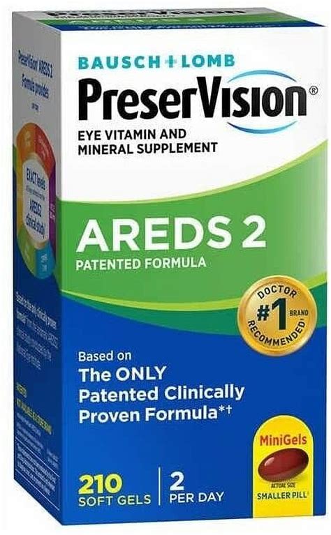 Preservision Areds 2 By Bausch Lomb 210 Count Mini Soft Gels Eye Vitamin And Mineral