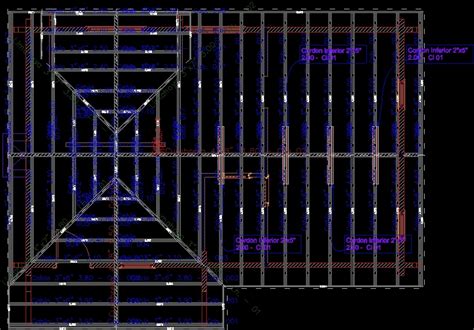 Wooden House Mezzanine Structure DWG Block For AutoCAD Designs CAD