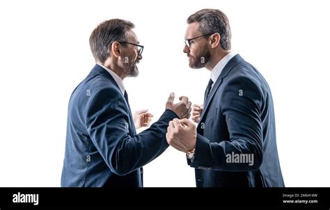 Photo Of Two Businessmen Fighting With Anger Two Fighting Businessmen