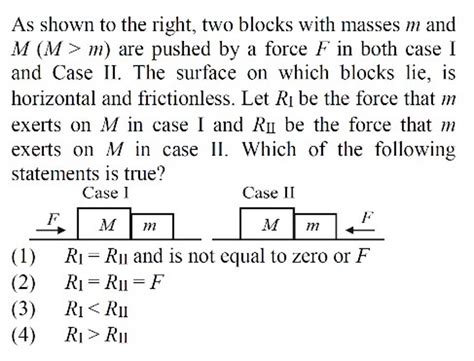 As Shown To The Right Two Blocks With Masses M And M M M Are Pushed By