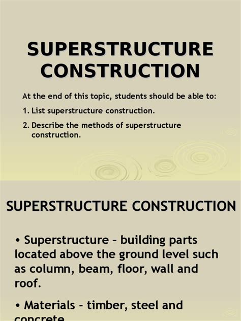 superstructure construction  framing construction column
