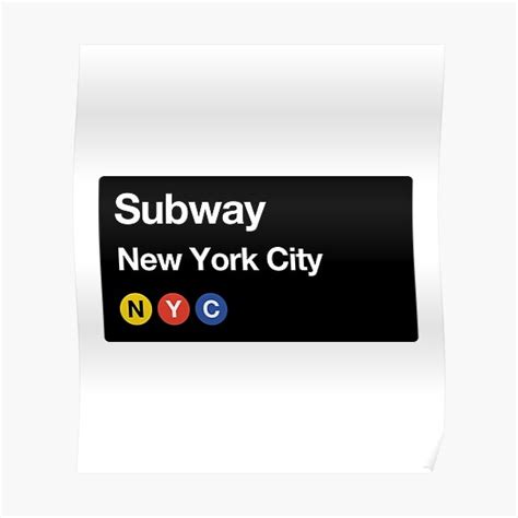 New York City Subway Sign Premium Matte Vertical Poster