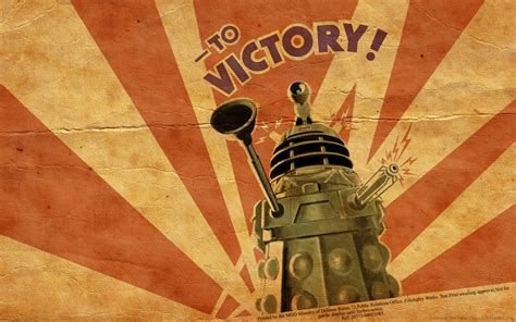 Brown and red To Victory! poster, Daleks, Doctor Who HD wallpaper ...