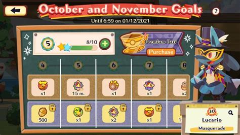 Pokémon Café Remix Monthly Goals