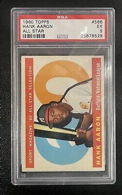 Topps Baseball Hank Aaron All Star Psa High Braves