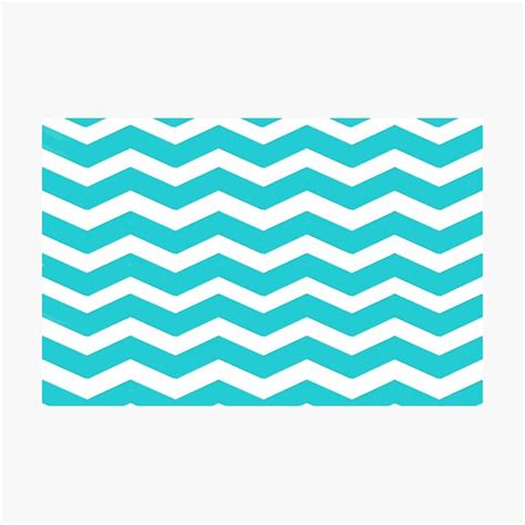 Teal Chevron Photographic Prints Redbubble