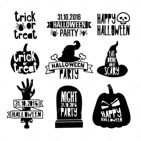 Set Of Vintage Happy Halloween Badges And Labels Halloween Logo