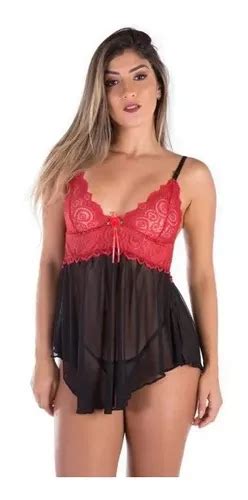 Lingerie Fantasia Camisola Sexy C Calcinha Sensual Luxo Parcelamento