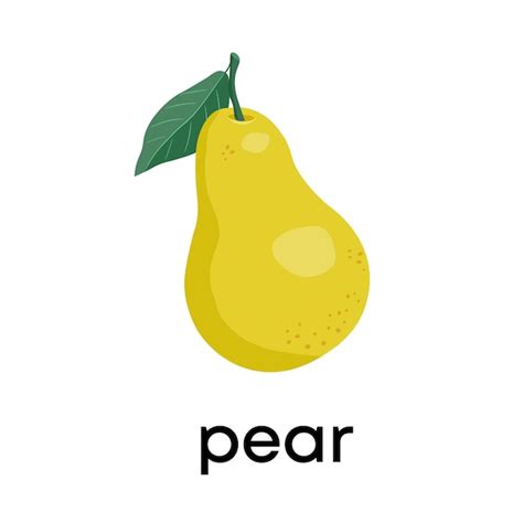 Premium Vector Pear Icon In Flat Style Vector Illustration