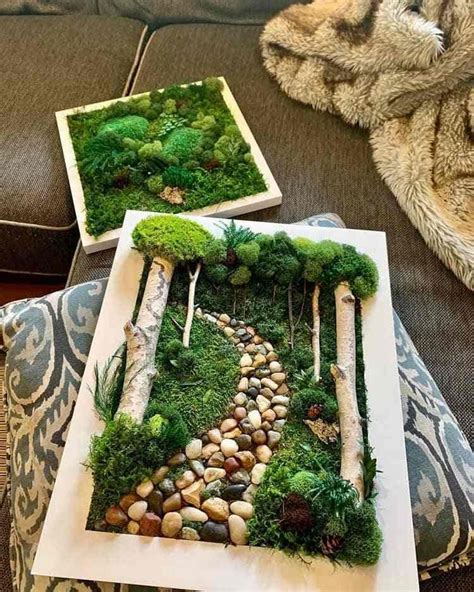 Moss Wall Art Moss Art Fairy Garden Diy Garden Crafts Deco Nature