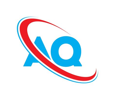 Aq Logo Aq Design Blue And Red Aq Letter Aq Letter Logo Design