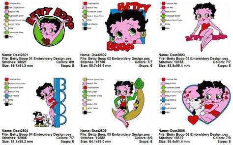 Package 20 Betty Boop Embroidery Designs