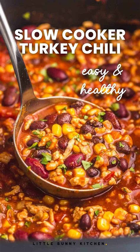 Slow Cooker Turkey Chili Artofit