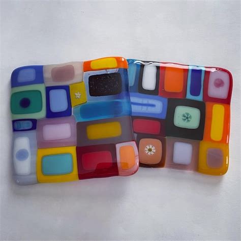 Fused Glass Coasters - Etsy