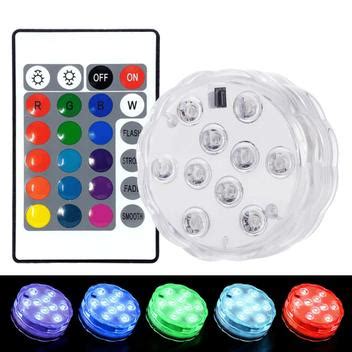 Base Luzes Led Piscina Jardim Aquário Controle Remoto 06323 Luatek