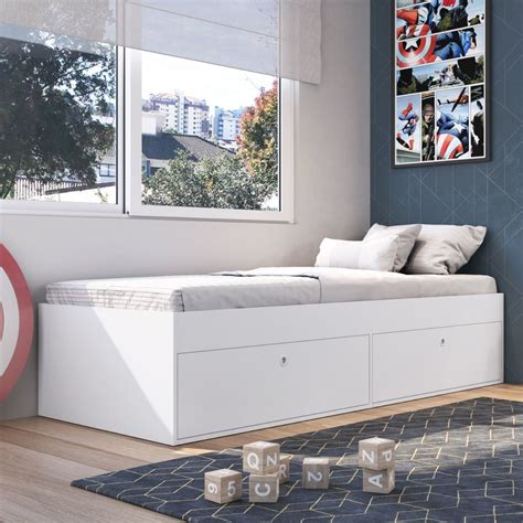 Cama Plaza Con Puertas Latino Blanco