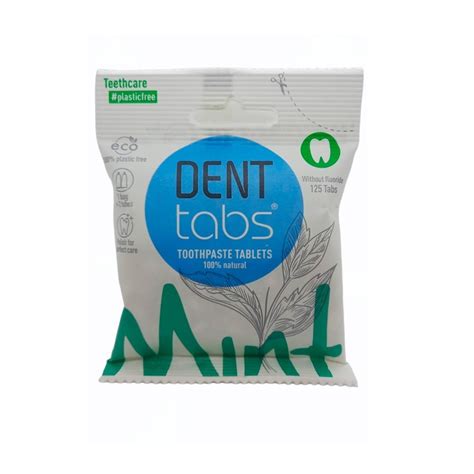 Dentífrico natural Denttabs en tabletas sabor menta sin fluor