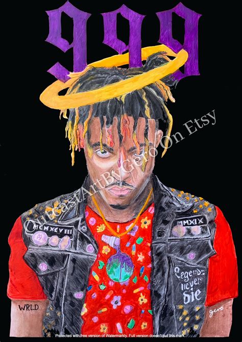 Juice Wrld Acrylic Painting A2 High Quality Art Print Unique Signed