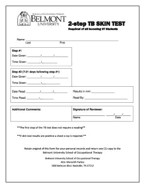 Time Frame For Two Step Tb Skin Test Webframes Org