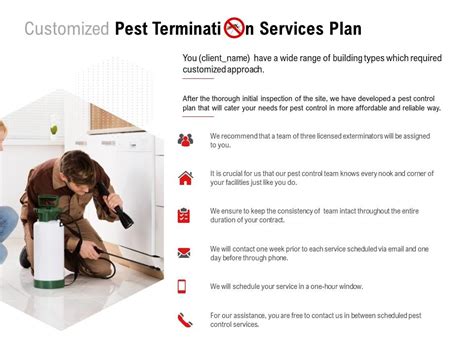 Customized Pest Termination Services Plan Ppt Powerpoint Presentation Pictures Diagrams