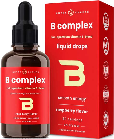 Amazon Vitamin B Complex Liquid Drops With Fast Absorption Sublingual Drops Supplement