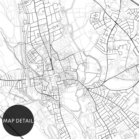Oxford Map Print Oxford England Map Poster Download Oxford Printable