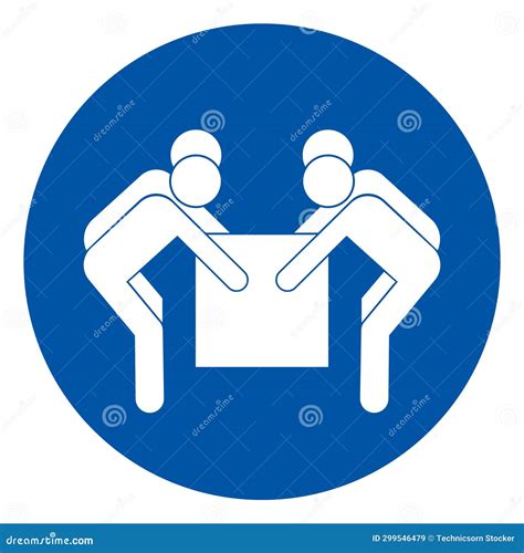 Two Person Lift Symbol Sign Isolate On White Background Cartoon Vector