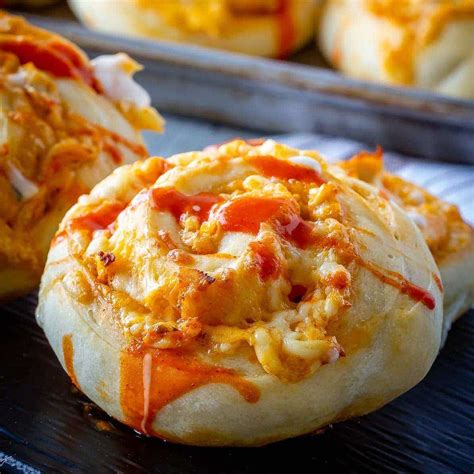 Buffalo Chicken Pizza Rolls - Bake. Eat. Repeat.