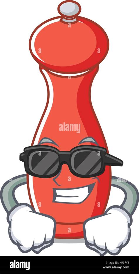 Super Cool Pepper Mill Character Cartoon Stock Vector Image And Art Alamy