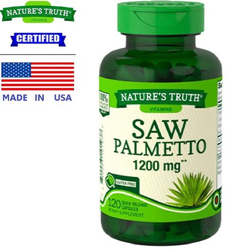 Natures Truth Saw Palmetto 1 200 mg x 120 เมด เนเจอร ทรทร ซอว พอล