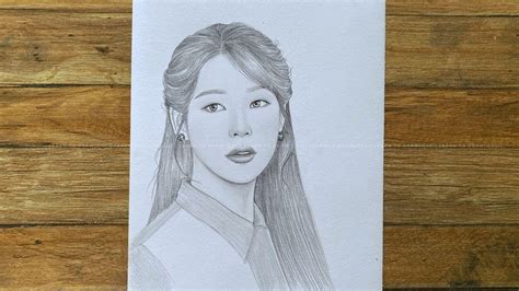 How To Draw Iulee Ji Eun Pencil Sketch Of Iu Drawing Tutorial Step By Step រៀនគូរ Youtube