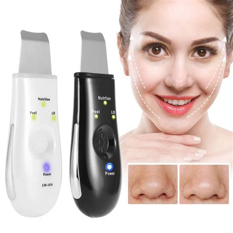 Micro Current Ultrasonic Vibration Face Skin Scrubber Cleansing Spatula