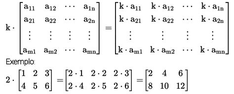 Matrizes Multiplicação de matriz por escalar