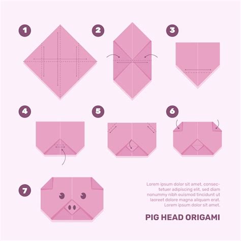 Free Vector Hand Drawn Origami Instructions Illustration