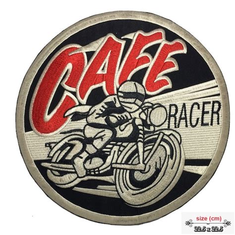 Cafe Racer Big Bike Rider Giant Large Back Patch Xl Etsy