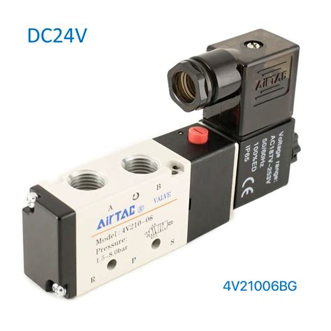 Airtac Pneumatic Air Single Solenoid Valve 5 2 Way 4V210 06 1 8