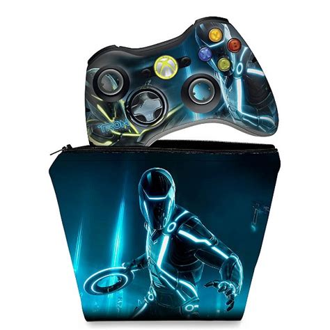 Kit Capa Case E Skin Xbox Controle Tron Pop Arte Skins