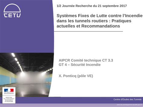 PDF Systèmes Fixes de Lutte contre lIncendie dans les tunnels