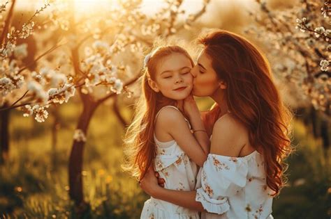 Premium Photo Heartwarming Mothers Day Celebration With Blossoms