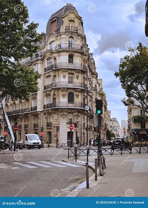 Paris Street And The Haussmanian Building View Of The Capital City Of