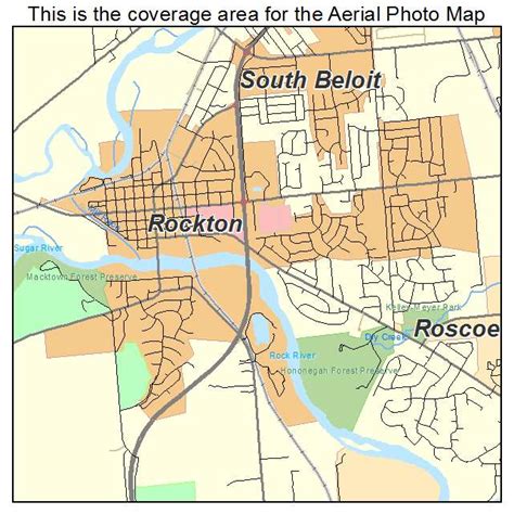 Aerial Photography Map of Rockton, IL Illinois